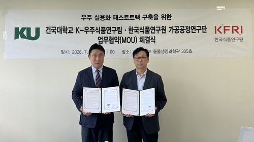 “우주 시대 먹거리 선점한다” 건국대-한국식품연구원, 우주식품 기술 협력